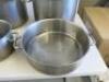 6 x Assorted Sized Stainless Steel Stew Pan/Stock Pot. - 7