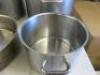 6 x Assorted Sized Stainless Steel Stew Pan/Stock Pot. - 7