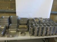 Approx 350 x Assorted Sized GN Stainless Steel Gastronorm Trays.