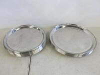 20 x Round Chrome Finish Serving Trays to Include: 8 x Large & 12 x Small.