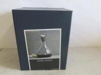 Boxed/New Georg Jensen Glass Carafe with Polished Stainless Steel & Silicone Stopper.