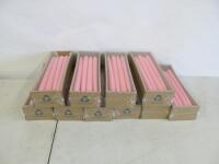 10 Boxes of 12" Pink Candles. Each Box Contains 12 Candles.