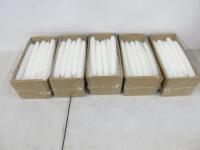 5 x Boxes of 8" White Candles. Each Box Contains 20 Candles.