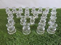 23 x Glass candle Taper Holder.