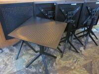 10 x Siesta 114 Sky Folding Tables in Matt Black. Size 60 x 60cm.