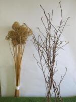 Quantity of Dried Flowers to Include: Allium Heads & Willow Branches.