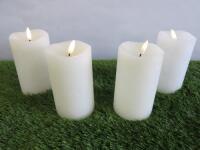 4 x Star Led Pillar Candles.