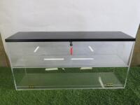 Perspex Display Box with Key, Size H42 x W88 x D24cm.