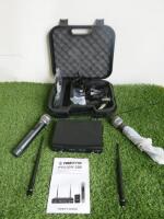 Phenyx Pro Dual UHF Wireless Microphone System, Model PTU-52. Comes with Owners Manual & Carry Case.