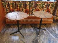 9 x Pedrali Italian Foldable Wooden Top Clover Leaf Tables.