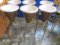 4 x Cooper & Brass Ice Bucket Stands.