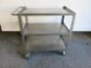 Stainless Steel 3 Tier Catering Trolley, Size H95 x W90 x D60cm. - 3