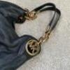 MIchael Kors Fulton Black Leather Bag with Gold Coloured Chain with Leather Handle - 2