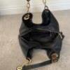 MIchael Kors Fulton Black Leather Bag with Gold Coloured Chain with Leather Handle - 4