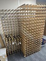 Wood & Metal Single Depth Wine Rack, Size H175 x W 60 x D20cm.Holds 114 Bottles.(rack on left hand side of picture).