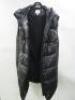 H&M Full Length Sleeveless Puffer Coat in Black, Size M. - 3