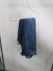 Box Containing 19 x Items of Ladies Clothing in Assorted Sizes, Colours & Brands to Include: 2 x Jeans, 1 x Tracksuit Bottom, 8 x Tops, 1 x Suit, 1 x Coat, 3 x Pairs of Knickers & 3 x Shorts. - 19