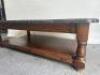 Marble Topped Coffee Table on Oak Frame with Shelf Under. Size H47 x W150 x D91cm. - 4