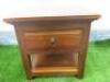 Single Drawer Side Table with Shelf Under, Size H50 x W50 x D53cm. - 2