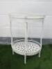 2 Tier Metal Side Table, Size H73cm.