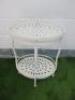 2 Tier Metal Side Table, Size H73cm. - 2