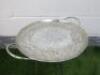 Silver Coloured Hammered Tripod Tray Table, Size H51cm. - 2