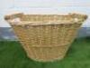 Wicker Wood Basket, Size H37 x W65 x D50cm.