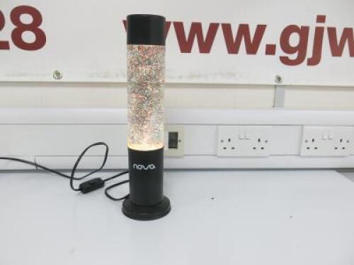 Nova Rainbow Glitter Lamp, Size H38cm.