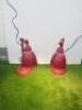 2 x Dusky Pink/Salmon Ikea Angle Poise Lamps.