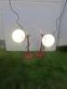 2 x Dusky Pink/Salmon Ikea Angle Poise Lamps. - 2