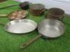 6 x Brass Cooking Pans to Include: 4 x Saucepans & 2 Skillets. - 3