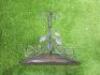 Metal Companion Set with Additional Shovel and Brush, Metal Adjustable Stand, A Heavy Metal Wall Plaque Depicting Birds, Round Metal Ornament and One Other Stand. - 3