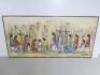 Navajo Fair by De Grazia Laminated Print on Board, Size 39 x 81cm.