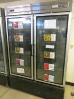 Foster Double Glass Door Display Refrigerator, Model HR 900 ADUM/C.