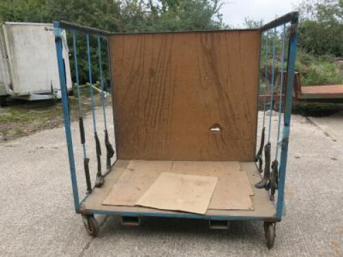 Mobile 3 Sided Cage Trolley. Size H175 x W168 x D122cm.