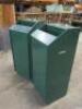 2 x Green Wooden Donation, Leaflet Units, with Collection Box. - 2