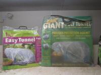 7 x Haxnicks Poly Tunnels to Include: 1 x Giant & 6 x Easy Tunnel.