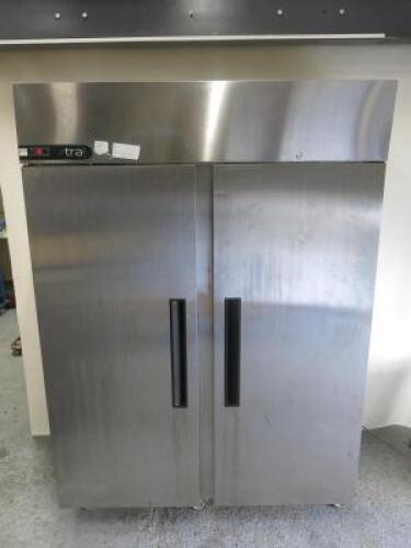 Xtra By Foster Double Door Stainless Steel Freezer, Model XR1300L, S/N E5496290, Size H200 x w W140 x D80cm.