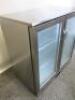 Polar 2 Door Stainless Steel Back Bar Chiller, Model GL008-06, Size H90 x W90 x D50cm. - 2