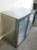 Polar 2 Door Stainless Steel Back Bar Chiller, Model GL008-06, Size H90 x W90 x D50cm. - 2