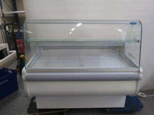 Igloo Serve Over Counter with Front Glass, Model Monika 2/1.3WG, S/N NS-007138, Size H122 x W130 x D83cm.