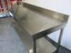 Stainless Steel Prep Table with Part Splash Back & Shelf Under. Size H97 x W200 x D60cm. - 3