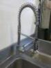 Stainless Steel Double Sink with Pre Rinse Spray & Shelf Under, Size H96 x W180 x D70 - 8