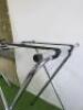 Pair of Chrome Folding Tray Stands, Size H79cm. - 4