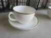 300 Pieces of Wedgewood Fine Bone Gold Band China to Include: 148 x Tea/Coffee Cups, 140 x Saucers & 12 x Sugar Bowls. - 2