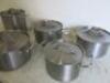 5 x Assorted Sized Stock Pots with Lids. - 2