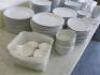 Approx 287 Assorted Branded White Crockery to Incldue: Olympia, Athena, Royal Porcelain & Cameo: 46 x 25cm Plates, 40 x 20cm Plates, 25 x 26cm Plates, 10 x 20cm Bowls, 30 x 17cm Bowls, 19 x13cm Bowls, 27 x 15cm Saucers, 40 x Small Dipping Bowls & 50 x Spo - 7