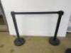 6 x Crowd Control Retractable Belt Barriers. - 4