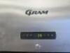 Gram Stainless Steel Single Door Upright Fridge, Size H200 x W70 x D87cm.  - 2