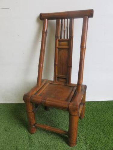 Chinese Small Bamboo Chair, Size H89cm